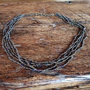 Oil Slick Beaded necklace